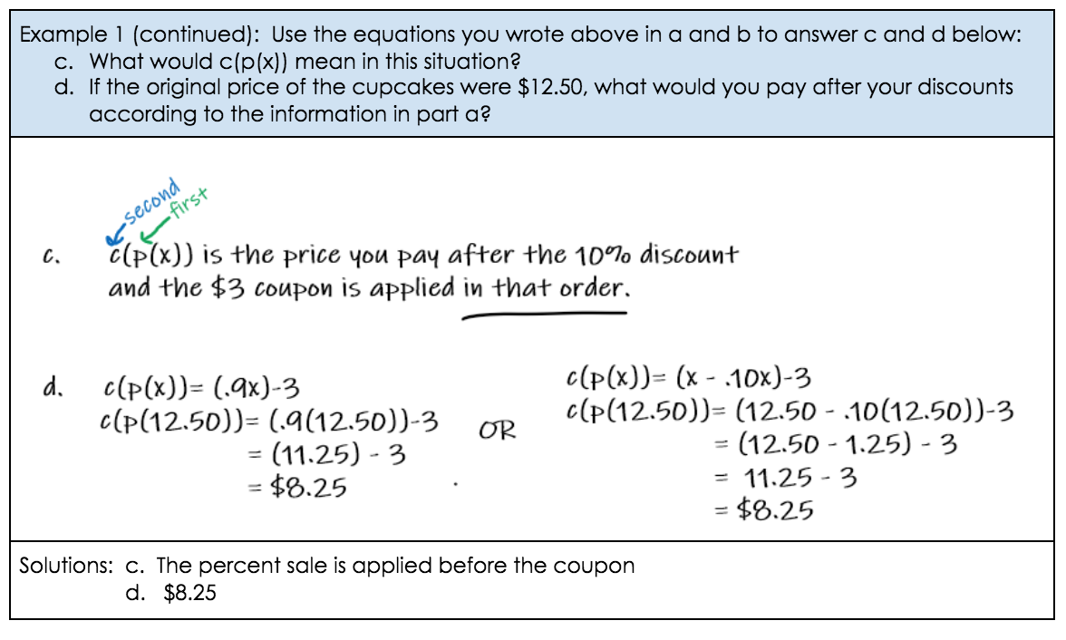 MATH Monday Discounts and Composite Functions [Budgeting] Blog